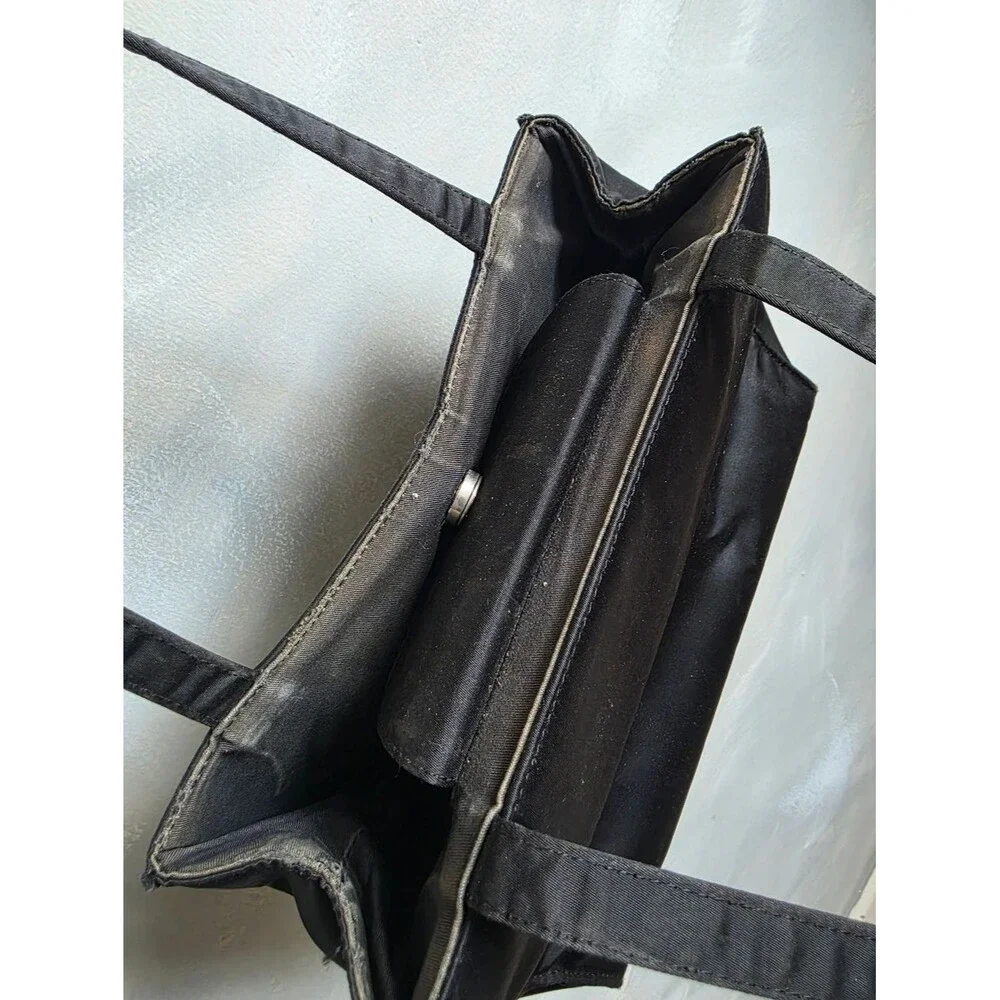 Vintage Kate Spade Sam Classic Nylon Shoulder Bag Boxy Black 11x7x5.5